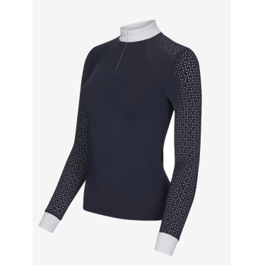 Polo da concorso LeMieux Olivia a maniche lunghe Blu navy