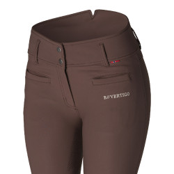 Pantaloni da equitazione termici con fondo integrale in silicone Tiffany da donna B Vertigo Cioccolato Marrone