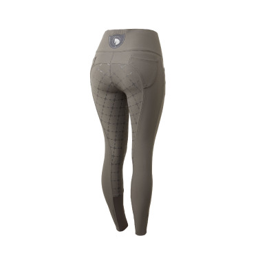 Pantaloni con fondello in silicone Désirée a vita alta da donna Horze Grigio scuro Castle Rock