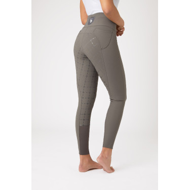 Pantaloni con fondello in silicone Désirée a vita alta da donna Horze Grigio scuro Castle Rock