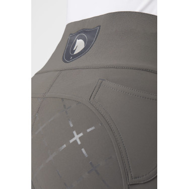 Pantaloni con fondello in silicone Désirée a vita alta da donna Horze Grigio scuro Castle Rock