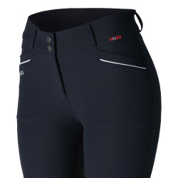 Pantaloni da equitazione con fondo integrale in silicone snellenti Patricia da donna B Vertigo Blu navy scuro / bianco Pantaloni da equitazione con fondo integrale in silicone snellenti Patricia da donna B Vertigo Blu navy scuro / bianco