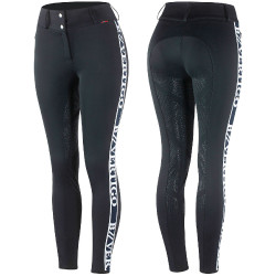 Pantaloni da equitazione funzionali a vita alta con grip in silicone integrale Angelika donna B Vertigo