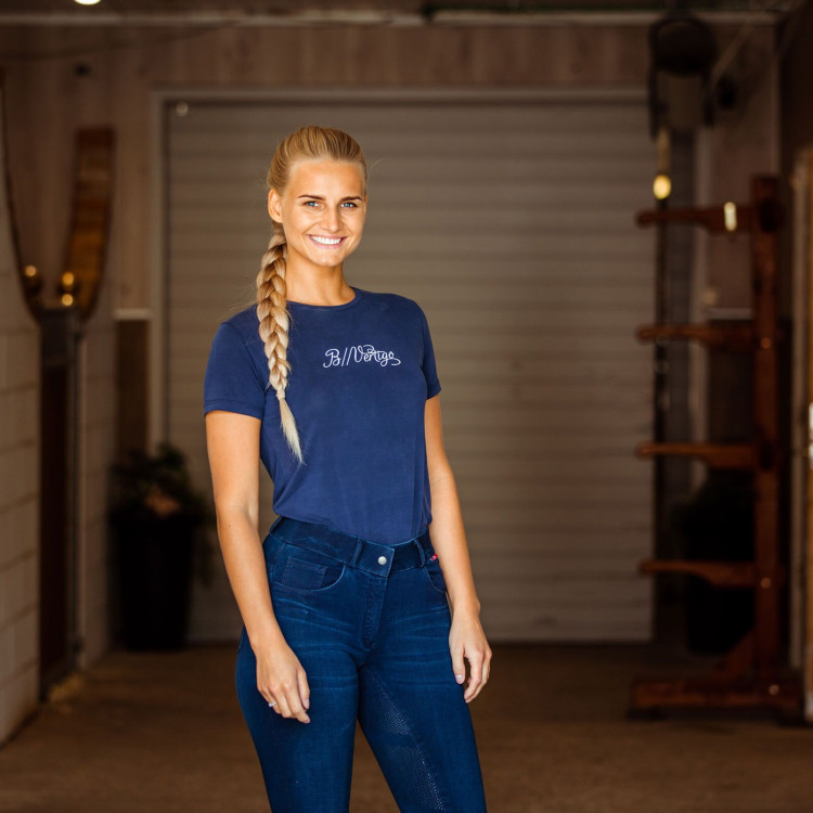 Pantaloni da equitazione jeans con fondo integrale in silicone Elle donna B Vertigo Pantaloni da equitazione jeans con fondo integrale in silicone Elle donna B Vertigo