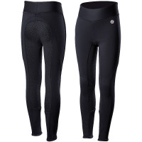 Leggings da equitazione invernali con fondo in silicone Active per bambini Horze Blu navy scuro