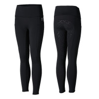 Leggings a copertura totale Gillian per bambini Horze Scarabeo verde kaki