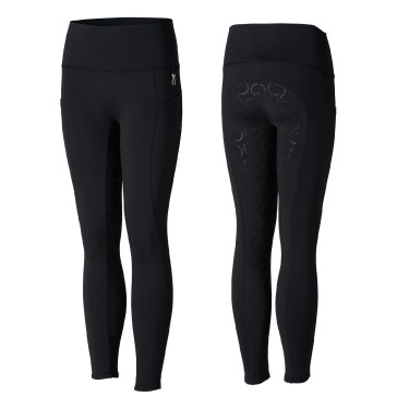 Leggings a copertura totale Gillian per bambini Horze Nero