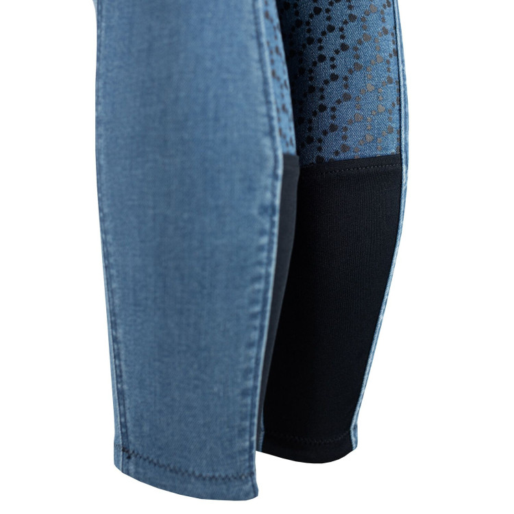 Pantaloni da equitazione in jeans con grip in silicone integrale Poppy per bambini Horze Pantaloni da equitazione in jeans con grip in silicone integrale Poppy per bambini Horze