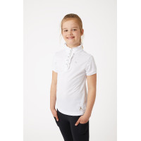 Polo da concorso a maniche corte con volant Christel per bambini Horze Bianco Polo da concorso a maniche corte con volant Christel per bambini Horze Bianco