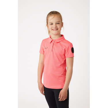 Polo funzionale a maniche corte Denise bambino Horze Rosa