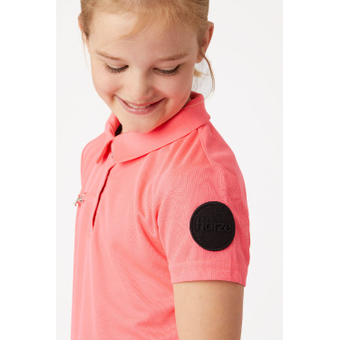 Polo funzionale a maniche corte Denise bambino Horze Rosa
