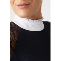 Polo da concorso in pizzo a maniche lunghe Sylvie Horze Blu navy scuro Polo da concorso in pizzo a maniche lunghe Sylvie Horze Blu navy scuro