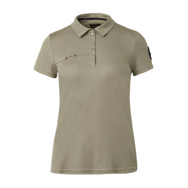 Polo funzionale a maniche corte da donna Denise Horze Verde kaki