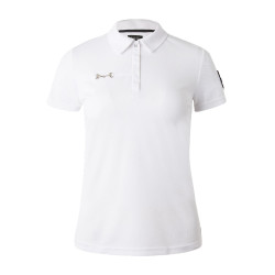 Polo funzionale a maniche corte da donna Denise Horze Bianco