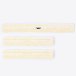 Set di coperture protettive per pettorale in pelliccia sintetica Narvik (3 pezzi) Horze Avorio Bianco