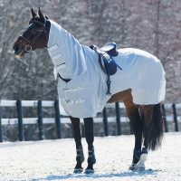 Coperta anti-mosche Orleans Quarter per lavoro montato Horze Grigio high rise