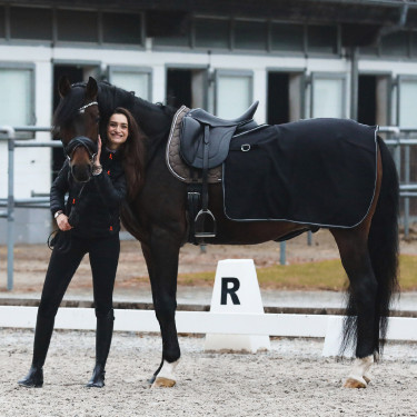 Coprireni in pile Kiel Horze Nero