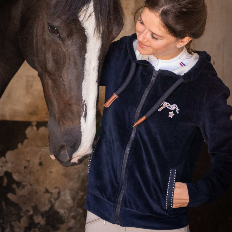 Felpa con zip Emy Velvet Pénélope