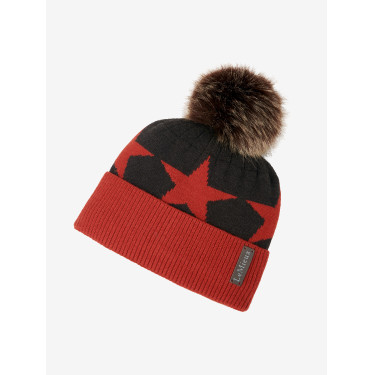 Cuffia con pompon LeMieux Sasha Sienna Rosso