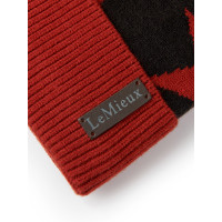 Cuffia con pompon LeMieux Sasha Rioja Viola Cuffia con pompon LeMieux Sasha Rioja Viola