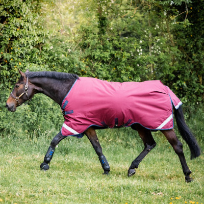 Couverture Horseware Rambo Original 0g avec Leg Arches Bordeaux