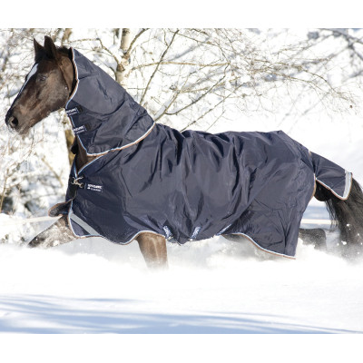 Couverture d'extérieur Horseware Rambo Duo 100g + liner 300g Marine / bleu ciel