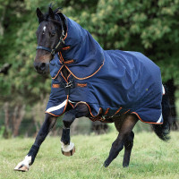 Coperta Horseware Rambo Supreme 1000D Turnout 50g Marina / arancione Blu Coperta Horseware Rambo Supreme 1000D Turnout 50g Marina / arancione Blu