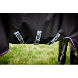 Coperta Horseware Rambo Supreme Turnout Vari-layer 1680D 250g Marino / bordeaux Blu