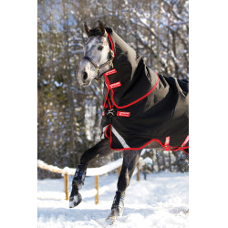 Coperta Horseware Rambo Supreme Turnout Vari-layer 1680D 450g Nero / rosso