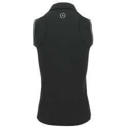Polo Equithème Sarah senza maniche Nero