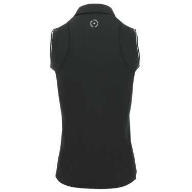 Polo Equithème Sarah senza maniche Nero