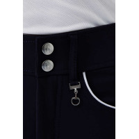 Pantaloni da equitazione con fondo in pelle per bambini Horze Aubrey Blu navy scuro Pantaloni da equitazione con fondo in pelle per bambini Horze Aubrey Blu navy scuro