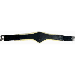 Sottopancia anatomico in cuoio con montone T de T Nero