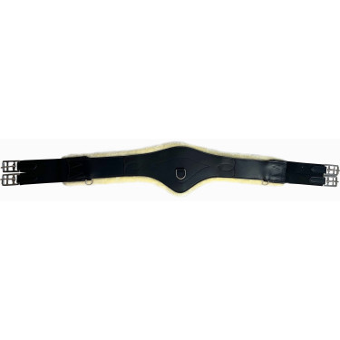 Sottopancia anatomico in cuoio con montone T de T Nero