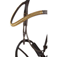 Briglia anatomica Horze Highbury frontalino con strass Marrone scuro