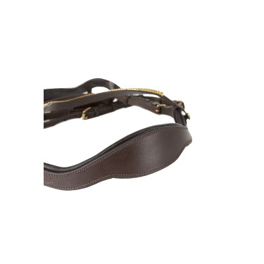 Briglia anatomica Horze Highbury frontalino con strass Marrone scuro