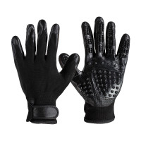 Guanti da striglia Horze Super Touch Nero