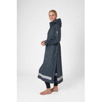Impermeabile da donna Horze Hazel lungo con spacchi Blu navy scuro Impermeabile da donna Horze Hazel lungo con spacchi Blu navy scuro