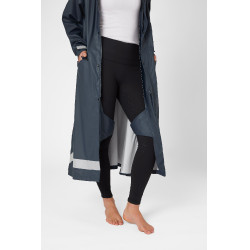 Impermeabile da donna Horze Hazel lungo con spacchi Blu navy scuro Impermeabile da donna Horze Hazel lungo con spacchi Blu navy scuro