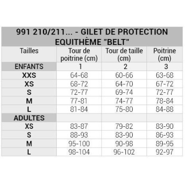 Gilet di protezione Equithème Belt Gilet di protezione Equithème Belt