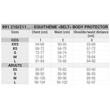 Gilet di protezione Equithème Belt Gilet di protezione Equithème Belt