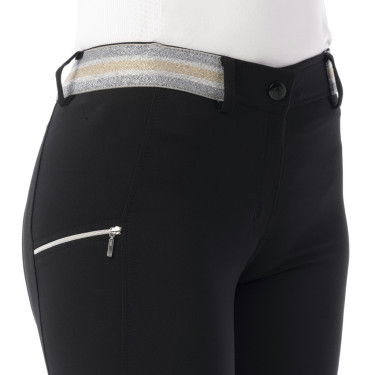 Pantaloni Equitheme Lor fondo in silicone Nero Pantaloni Equitheme Lor fondo in silicone Nero