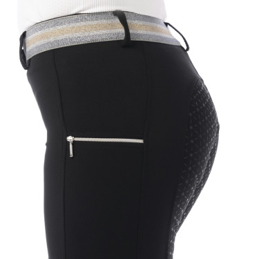 Pantaloni Equitheme Lor fondo in silicone Nero Pantaloni Equitheme Lor fondo in silicone Nero