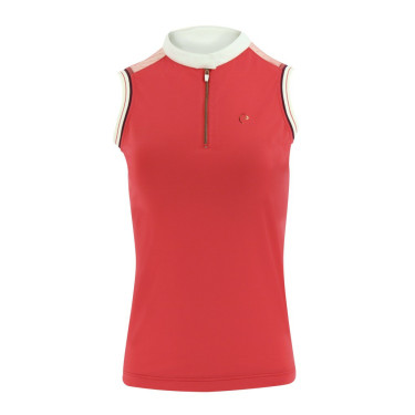 Polo da donna Equithème Smoff senza maniche Fucsia Rosa Polo da donna Equithème Smoff senza maniche Fucsia Rosa