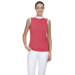 Polo da donna Equithème Smoff senza maniche Fucsia Rosa Polo da donna Equithème Smoff senza maniche Fucsia Rosa
