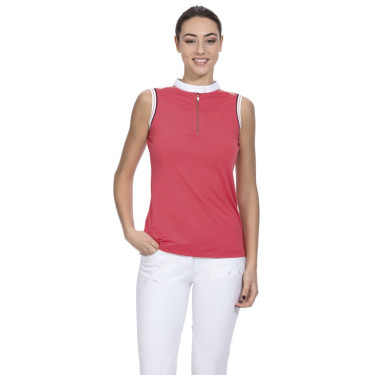 Polo da donna Equithème Smoff senza maniche Fucsia Rosa Polo da donna Equithème Smoff senza maniche Fucsia Rosa