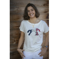 T-shirt Pénélope Poppy Giungla Bianco T-shirt Pénélope Poppy Giungla Bianco