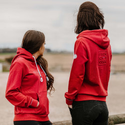 Felpa con zip Equithème Courtney Ciliegia Rosso