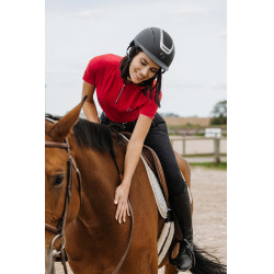 Polo Equithème Emma maniche corte Ciliegia