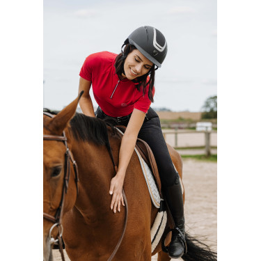 Polo Equithème Emma maniche corte Ciliegia